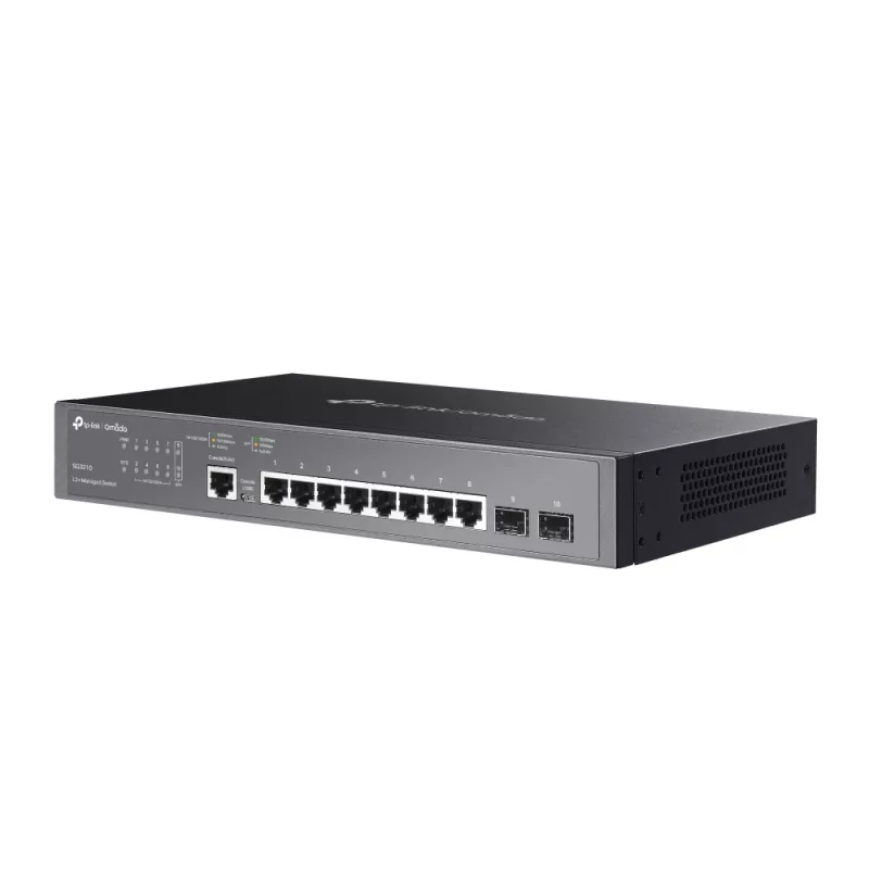 TP-Link Omada 8 prievadų Gigabit L2+ valdomas jungiklis su 2 SFP lizdais