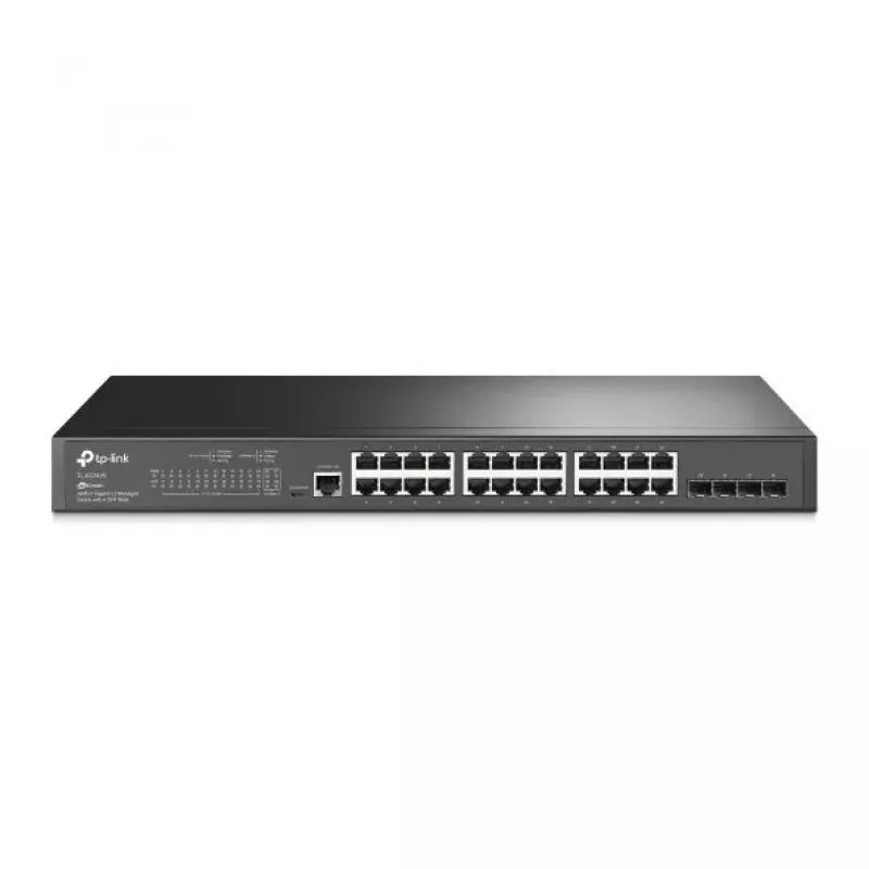 TP-Link Omada 24 prievadų Gigabit L2+ valdomas jungiklis su 4 SFP lizdais