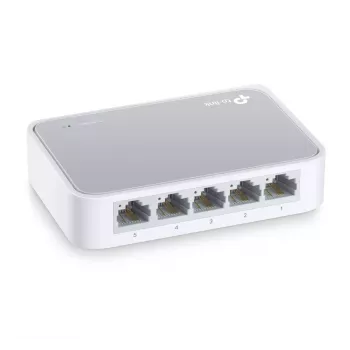TP-Link TL-SF1005D 5 prievadų Fast Ethernet nesujungiamas tinklo jungiklis baltas