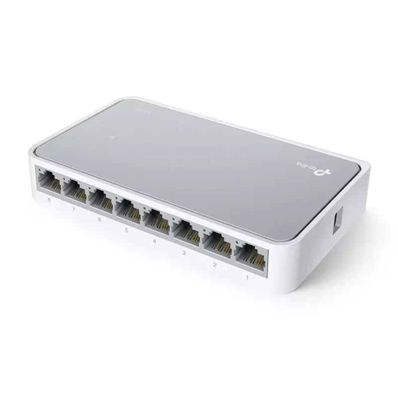 TP-Link TL-SF1008D Nereguliuojamas Fast Ethernet (10/100) jungiklis, baltas