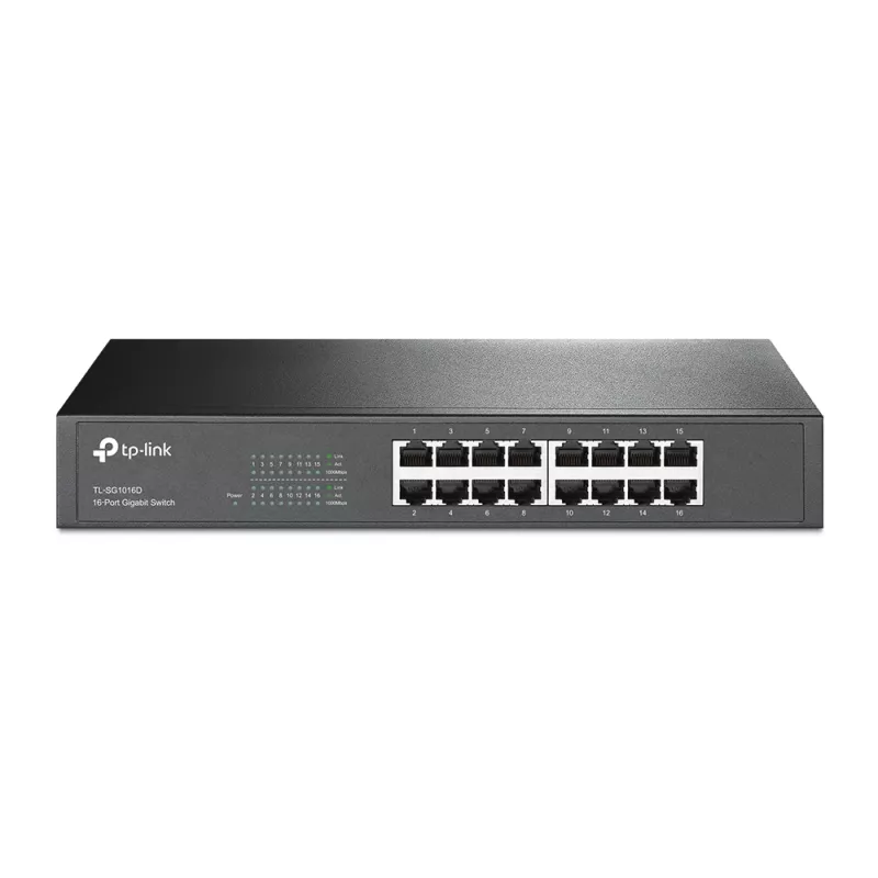 Nevaldomas jungiklis TP-Link TL-SG1016D 16 prievadų Gigabit Ethernet