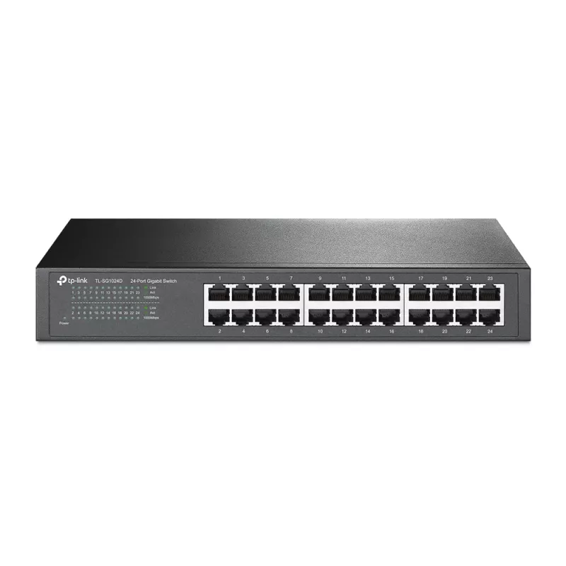 TP-Link TL-SG1024D 24 prievadų gigabitinis tinklo jungiklis, nevaldomas, stalinis/statybinis