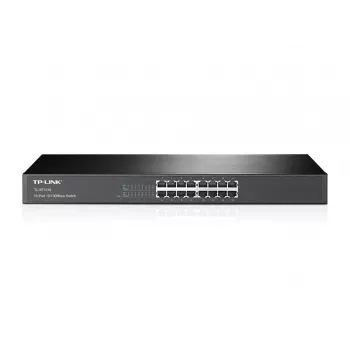 TP-Link TL-SF1016 16 prievadų 10/100 Mbps tinklo jungiklis, nevaldomas, montuojamas į stelažą, 1U