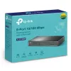 Nevaldomas jungiklis TP-Link TL-SF1008P 8 prievadų 10/100Mbps su PoE