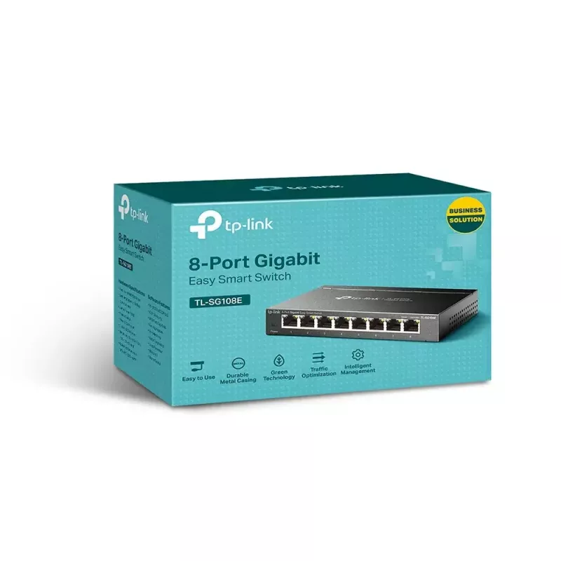Valdomas jungiklis TP-Link TL-SG108E 8 prievadų Gigabit Easy Smart Switch