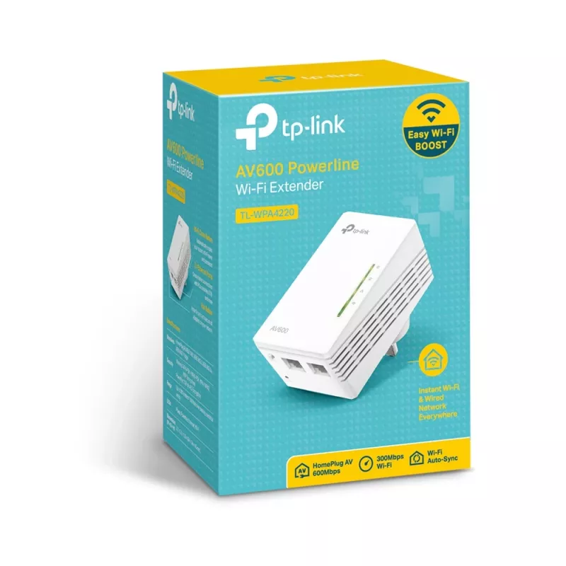 TP-Link TL-WPA4220 Powerline 600 Wi-Fi tinklo praplėtimo adapteris