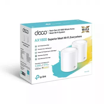 TP-Link AX1800 Viso namo „Mesh“ Wi-Fi 6 sistema, 2 vnt. rinkinys