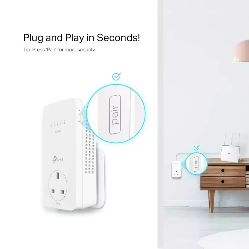 TP-Link TL-WPA8631P PowerLine tinklo adapteris 300 Mbit/s Ethernet LAN Wi-Fi Baltas 1 vnt.