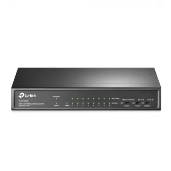 TP-Link TL-SF1009P 9 prievadų 10/100 Mbps stalinis tinklo jungiklis su 8 PoE+ prievadais