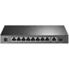 TP-Link TL-SG1210P tinklo jungiklis, nevaldomas, Gigabit Ethernet (10/100/1000), PoE+, 10 prievadų, metalinis, pilkas