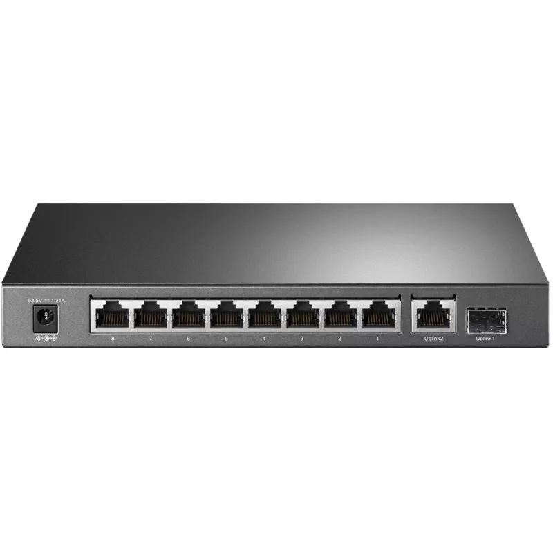 TP-Link TL-SG1210P tinklo jungiklis, nevaldomas, Gigabit Ethernet (10/100/1000), PoE+, 10 prievadų, metalinis, pilkas