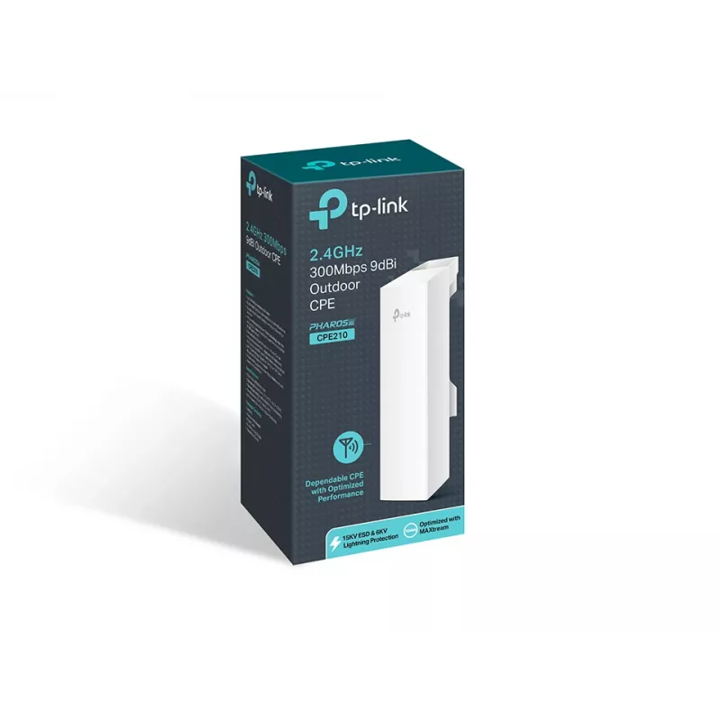 TP-Link CPE210 belaidis išorinis tinklo įrenginys 300 Mbit/s, 9 dBi, baltas, PoE