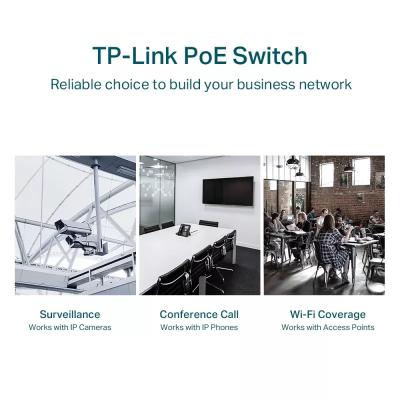 Valdomas jungiklis TP-Link TL-SG1428PE 28 prievadų Gigabit su 24 PoE+ prievadais