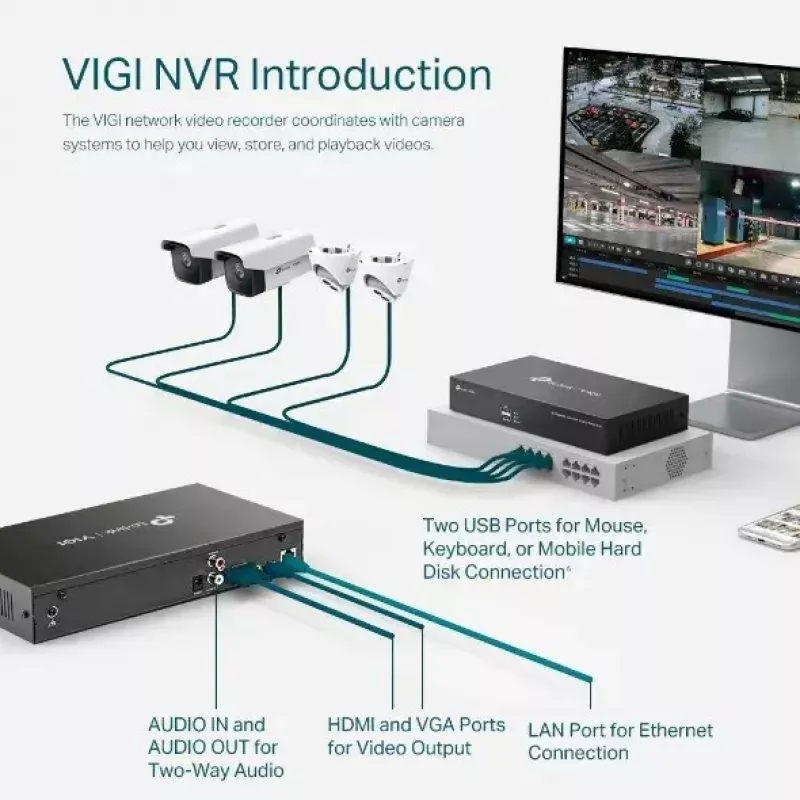 TP-LINK VIGI 8 kanalų tinklo vaizdo registratorius