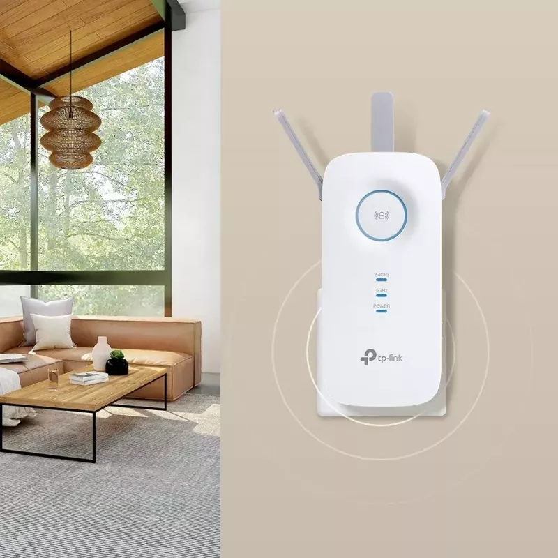TP-Link RE550 belaidžio tinklo stiprintuvas, siųstuvas-imtuvas, baltas, 10/100/1000 Mbit/s
