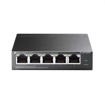 TP-Link 5 prievadų 10/100Mbps stalinis PoE jungiklis su 4 PoE prievadais, nevaldomas, Fast Ethernet (10/100), Full Duplex, maitinimas per Ethernet