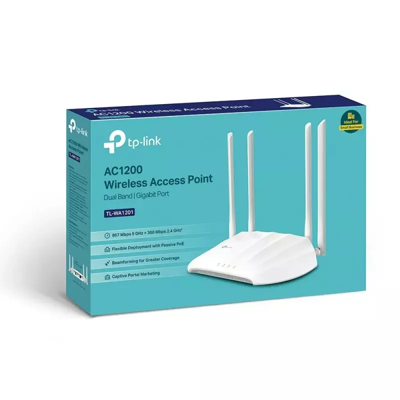 TP-Link TL-WA1201 belaidis prieigos taškas 867 Mbit/s Baltas Power over Ethernet (PoE)