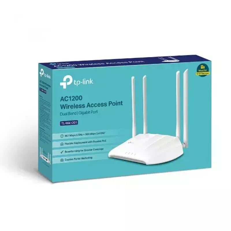 TP-Link TL-WA1201 belaidis prieigos taškas 867 Mbit/s Baltas Power over Ethernet (PoE)
