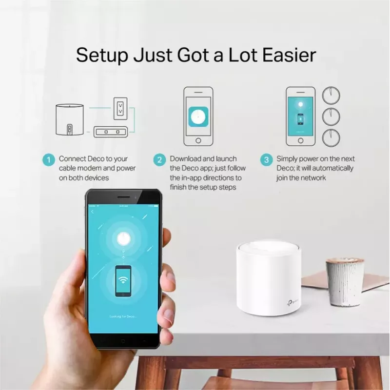 TP-Link Deco X20 AX1800 „Wi-Fi 6“ viso namo tinklo sistema, 3 vnt. rinkinys