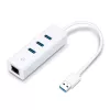 TP-Link UE330 USB 3.0 3 prievadų ir Gigabit Ethernet šakotuvas baltas