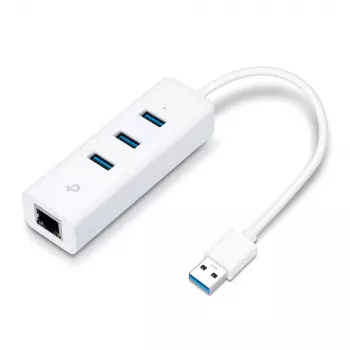 TP-Link UE330 USB 3.0 3 prievadų ir Gigabit Ethernet šakotuvas baltas