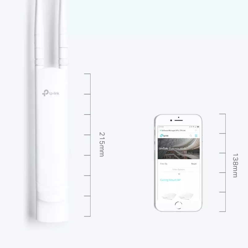 Belaidžio ryšio prieigos taškas TP-Link EAP110-Outdoor 2,4 GHz Wi-Fi N