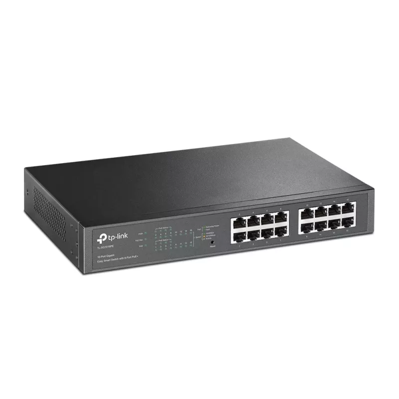 Valdomas jungiklis TP-Link TL-SG1016PE 16 prievadų Gigabit su 8 PoE+ prievadais
