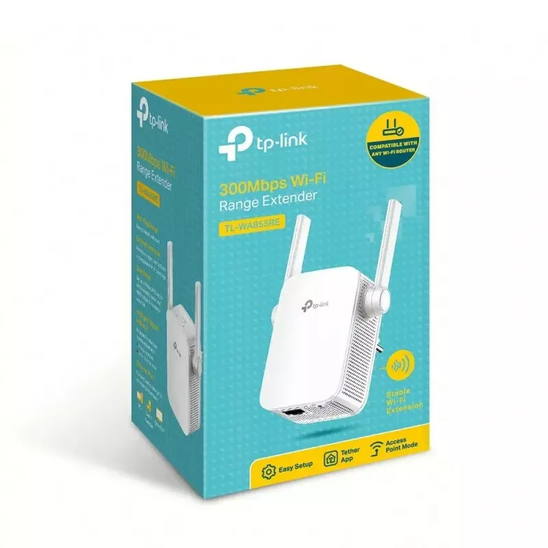 TP-Link TL-WA855RE belaidžio tinklo stiprintuvas, baltas, 10/100 Mbit/s