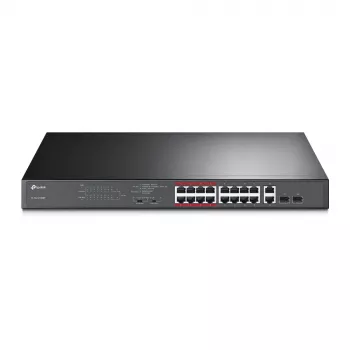 TP-Link TL-SL1218MP 16 prievadų 10/100Mbps + 2 prievadai Gigabit nevaldomas PoE jungiklis