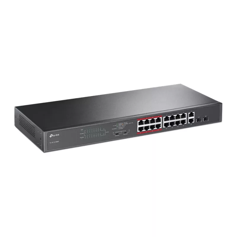 TP-Link TL-SL1218MP 16 prievadų 10/100Mbps + 2 prievadai Gigabit nevaldomas PoE jungiklis
