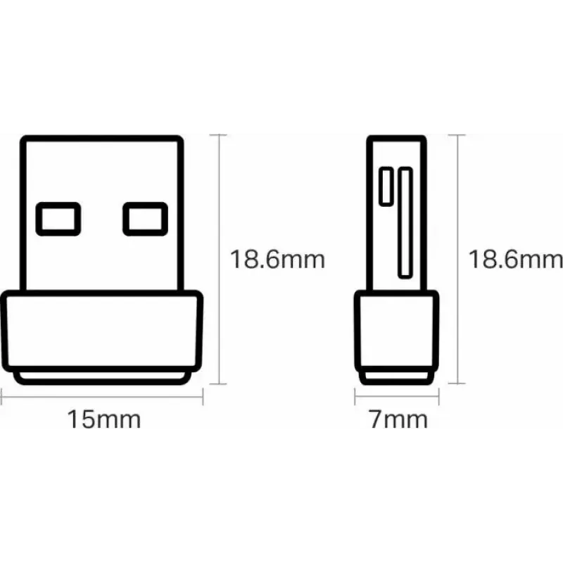 TP-Link Archer T2U Nano belaidis USB adapteris AC600 2.4/5 GHz