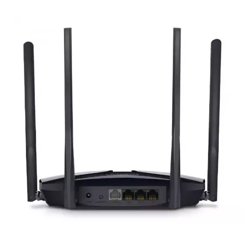 Stalinis maršrutizatorius MERCUSYS MR80X – Dviejų juostų „Wi‑Fi 6“ (802.11ax), 3000 Mbps, 4 išorinės antenos, 3 Gigabit LAN prievadai