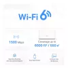 MESH sistema MERCUSYS Halo H60X (3 vnt.) – Dviejų juostų „Wi‑Fi 6“, iki 1500 Mbps, aprėptis 550 m², 2× LAN prievadai