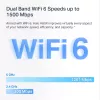 MESH sistema MERCUSYS Halo H60X (3 vnt.) – Dviejų juostų „Wi‑Fi 6“, iki 1500 Mbps, aprėptis 550 m², 2× LAN prievadai