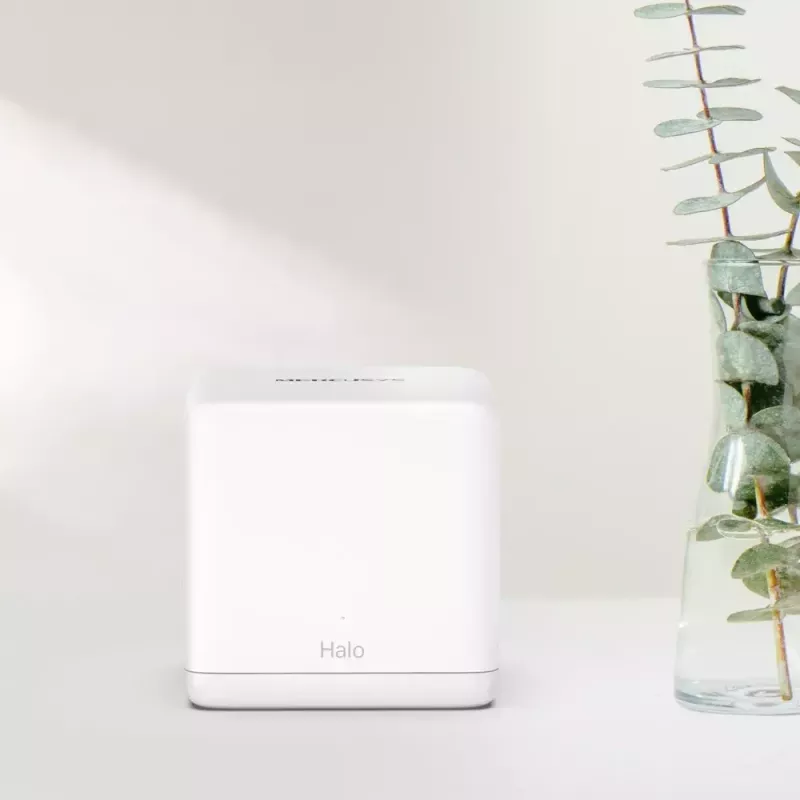 MESH sistema MERCUSYS Halo H60X (3 vnt.) – Dviejų juostų „Wi‑Fi 6“, iki 1500 Mbps, aprėptis 550 m², 2× LAN prievadai