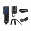 Kondensatorinis USB PC mikrofonas RØDE NT-USB+ — kardioidinis, 24 bitai/48 kHz, 20–20000 Hz, 3,5 mm ausinių išvestis, USB-C, juodas