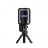Kondensatorinis USB PC mikrofonas RØDE NT-USB+ — kardioidinis, 24 bitai/48 kHz, 20–20000 Hz, 3,5 mm ausinių išvestis, USB-C, juodas