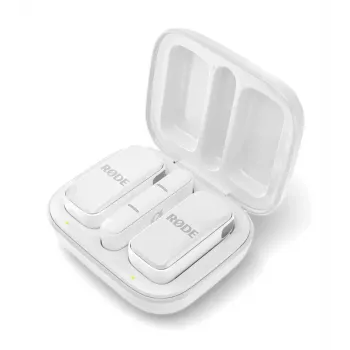Klipinis mikrofonas RØDE Wireless Micro – belaidis USB lavalier, 20–20000 Hz, 24 bitų, 100 m atstumas, baltas