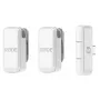 Klipinis mikrofonas RØDE Wireless Micro – belaidis USB lavalier, 20–20000 Hz, 24 bitų, 100 m atstumas, baltas