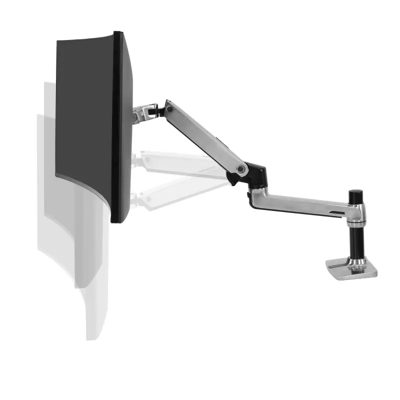 Ergotron LX monitoriaus svirtis tvirtinama prie stalo, poliruotas aliuminis