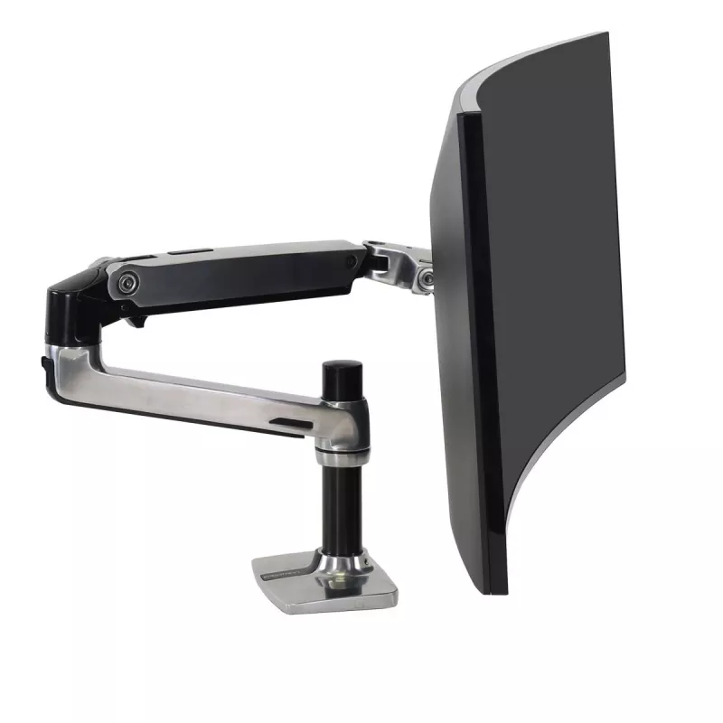 Ergotron LX monitoriaus svirtis tvirtinama prie stalo, poliruotas aliuminis