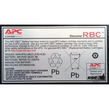 APC baterijų keitimo kasetė RBC43 (OEM), VRLA, 19 kg, 210,6 x 76 x 530,3 mm