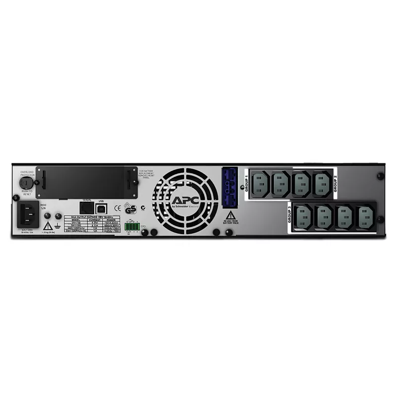 APC Smart-UPS X SMX1500RMI2U – 1500VA, 8x C13 išėjimai, USB, praplečiamas veikimo laikas