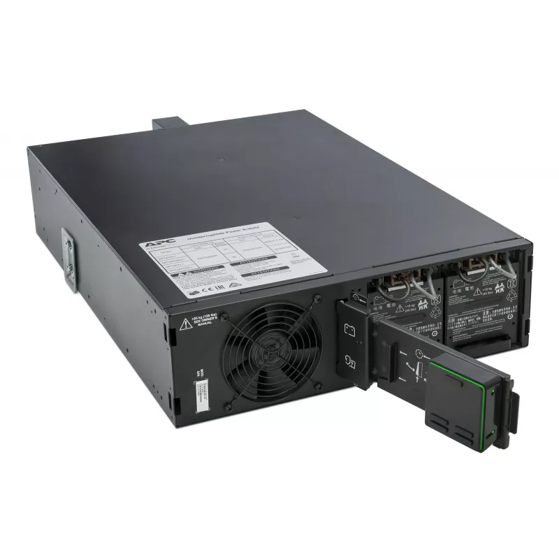 APC Smart-UPS On-Line SRT5KRMXLI - 5000 VA, 6x C13, 4x C19 išėjimai, montuojamas į stelažą, integruota tinklo valdymo kortelė