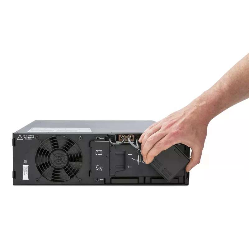 APC Smart-UPS On-Line SRT5KRMXLI - 5000 VA, 6x C13, 4x C19 išėjimai, montuojamas į stelažą, integruota tinklo valdymo kortelė