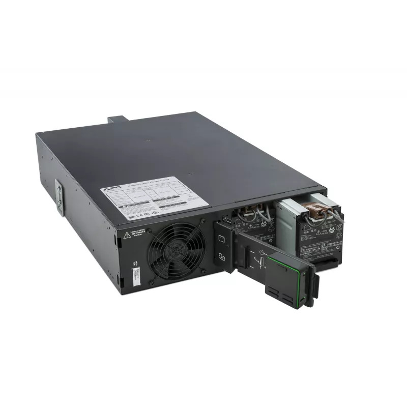 APC Smart-UPS On-Line SRT5KRMXLI - 5000 VA, 6x C13, 4x C19 išėjimai, montuojamas į stelažą, integruota tinklo valdymo kortelė