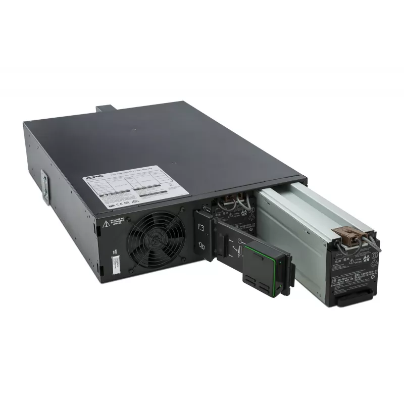 APC Smart-UPS On-Line SRT5KRMXLI - 5000 VA, 6x C13, 4x C19 išėjimai, montuojamas į stelažą, integruota tinklo valdymo kortelė