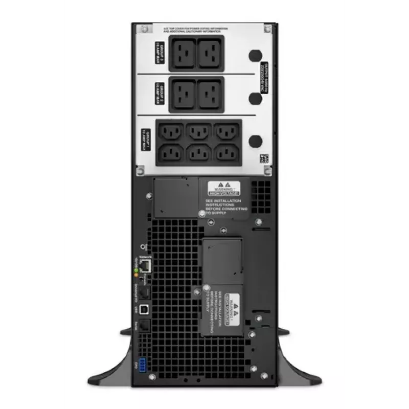 APC Smart-UPS On-Line 6kVA/6kW, bokštinis, 230V, 6x C13+4x C19 IEC lizdai, tinklo kortelė+SmartSlot, ilgintas veikimo laikas, be bėgių komplekto