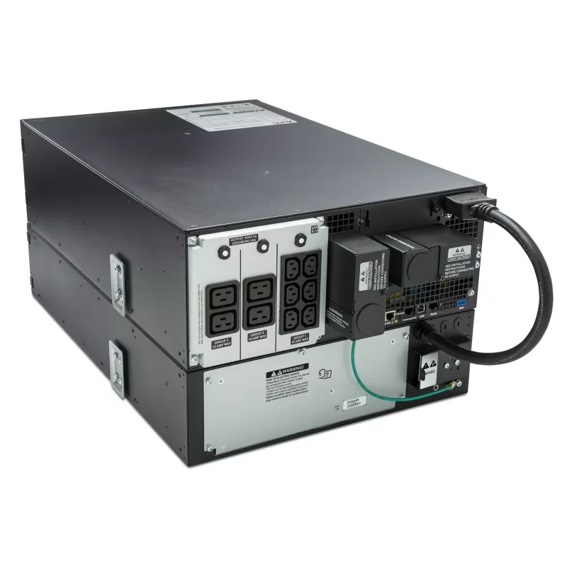 APC Smart-UPS On-Line SRT6KRMXLI - 6kW/VA, 6x C13 + 4x C19 + kietasis vienfazis išėjimas, montuojamas į stelažą, integruota tinklo valdymo kortelė
