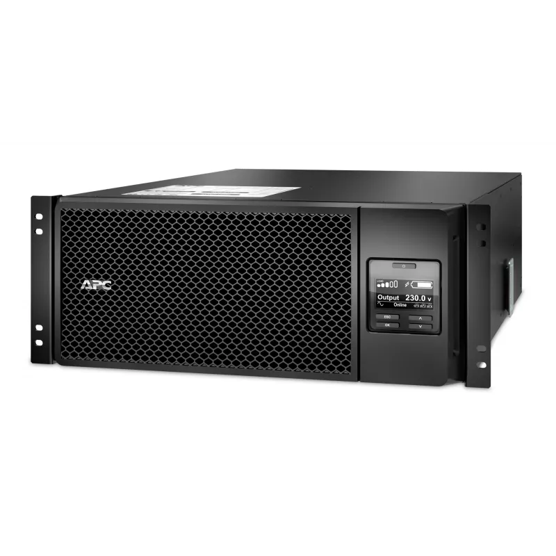 APC Smart-UPS On-Line SRT6KRMXLI - 6kW/VA, 6x C13 + 4x C19 + kietasis vienfazis išėjimas, montuojamas į stelažą, integruota tinklo valdymo kortelė